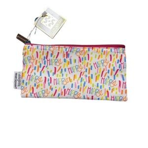 NWT Mary Square Happy Zipper Pouch